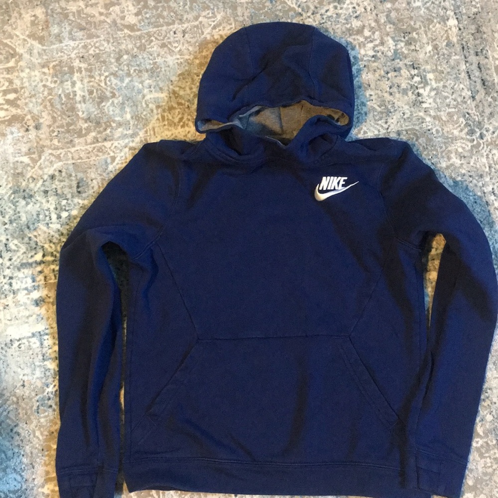Boys navy Nike hoodie